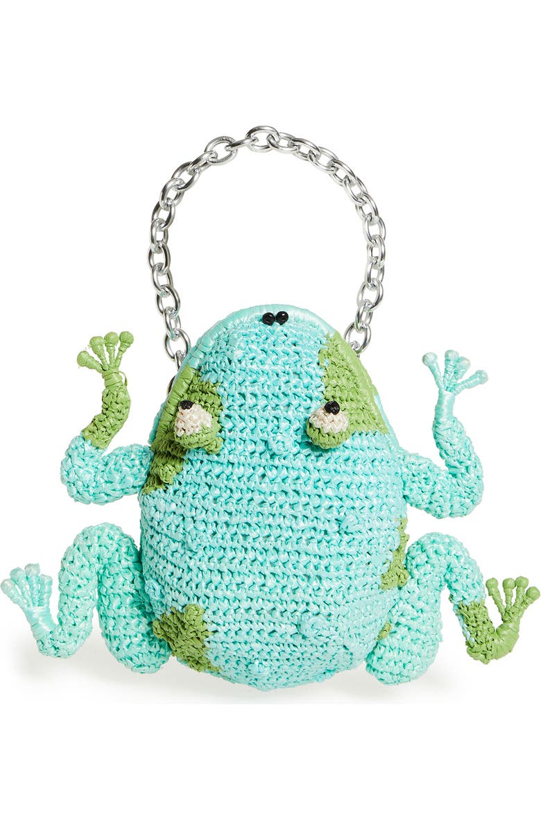 Collina Strada Frog Raffia Bag, Main, color,