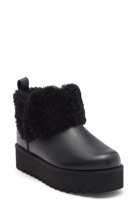 Ultra Mini Alina Curled Genuine Shearling Platform Boot (Women)