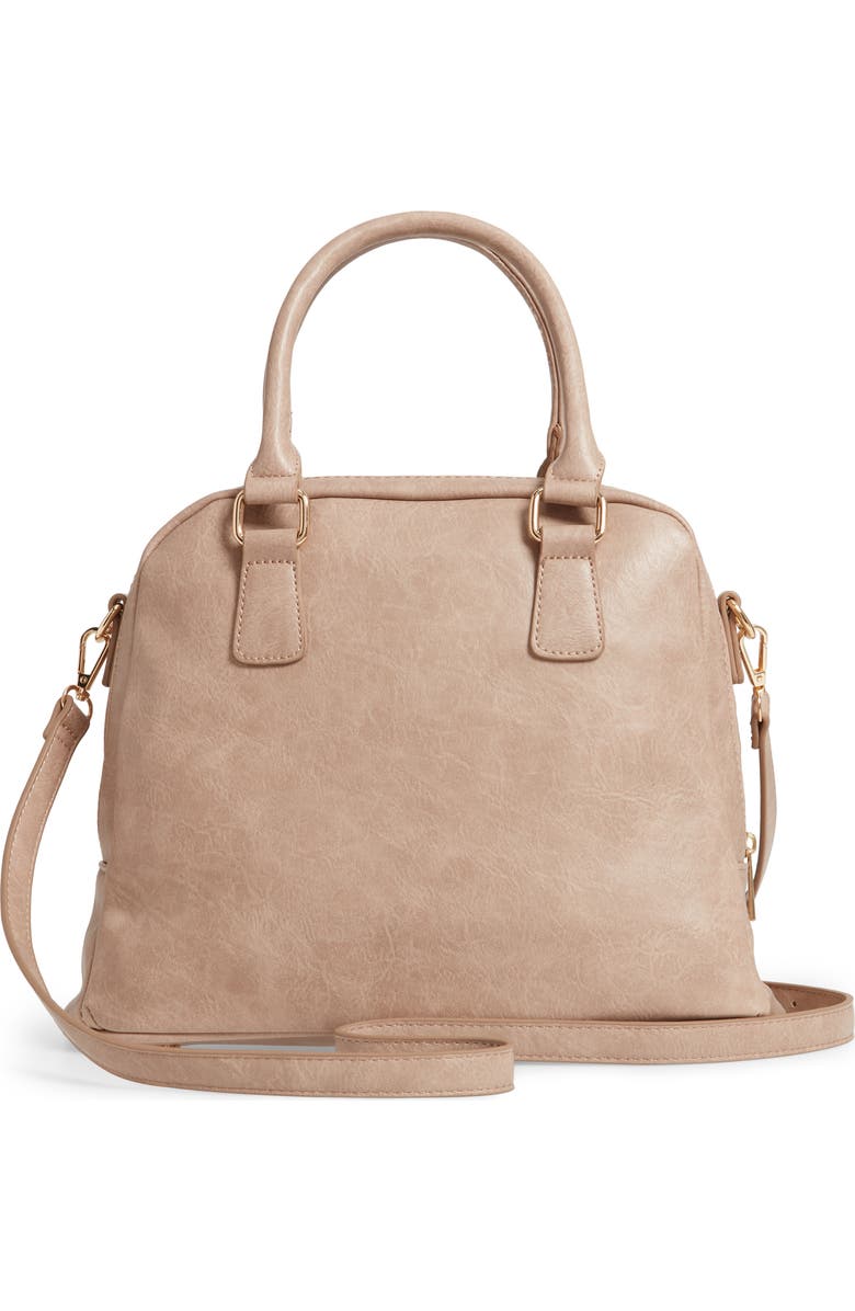 Sole Society Vulin Whipstitch Faux Leather Satchel, Alternate, color,