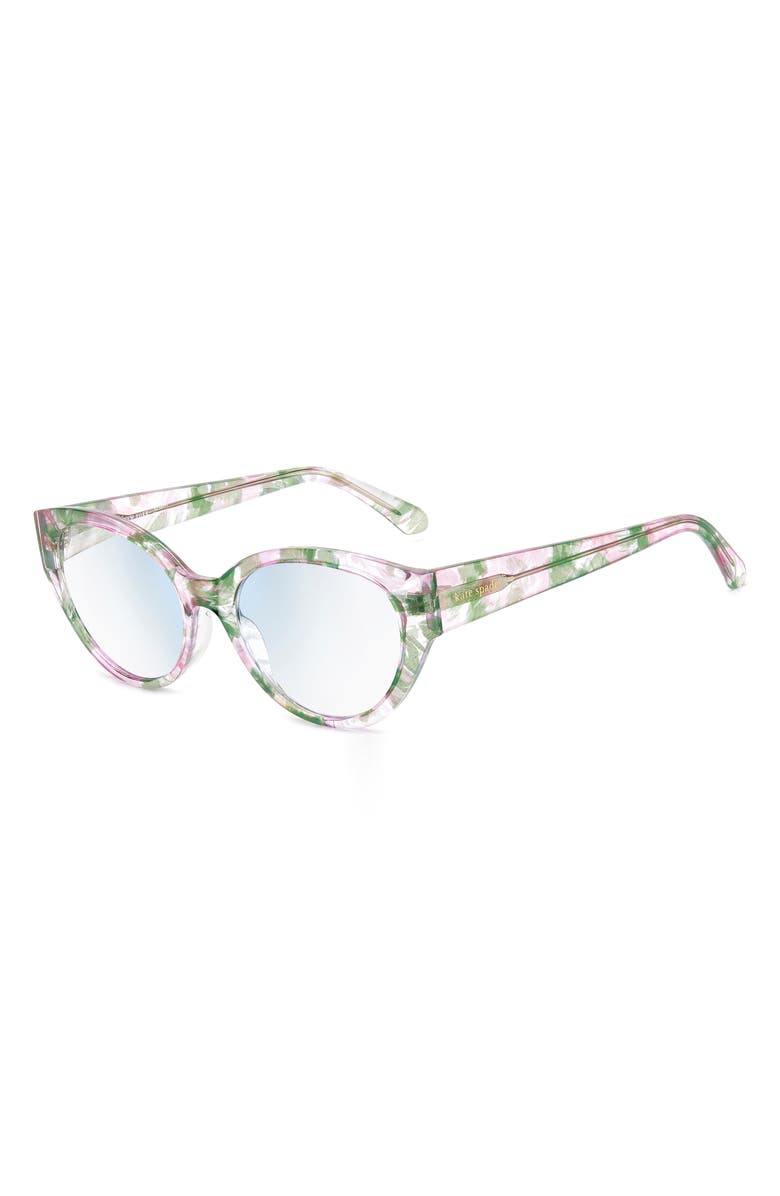 Kate Spade New York 53mm Reading Glasses, Alternate, color, Crystal Pattern/ Blue As