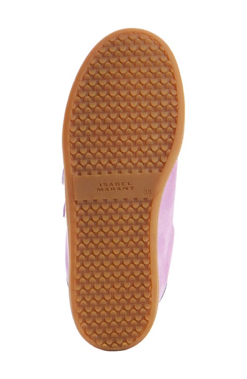 Isabel Marant Beth Mixed Leather Triple-grip Sneakers In Mauve/beige