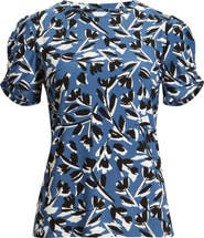 AK ANNE KLEIN Floral Short Sleeve Top