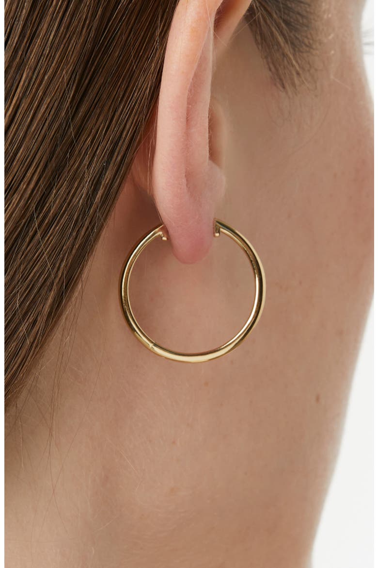 Medium Slim Endless Hoops - Lo Medium, Alternate, color, Gold