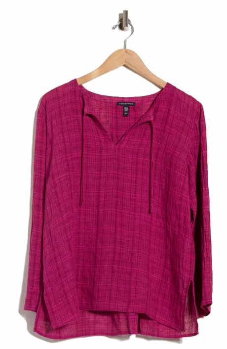 Round Neck Organic Linen Top