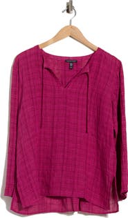 Eileen Fisher Round Neck Organic Linen Top