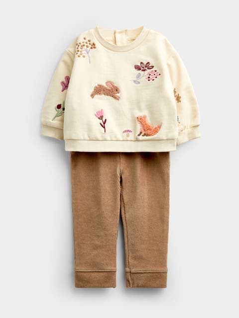 Kids' Embroidered Sweatshirt & Leggings Set (baby)