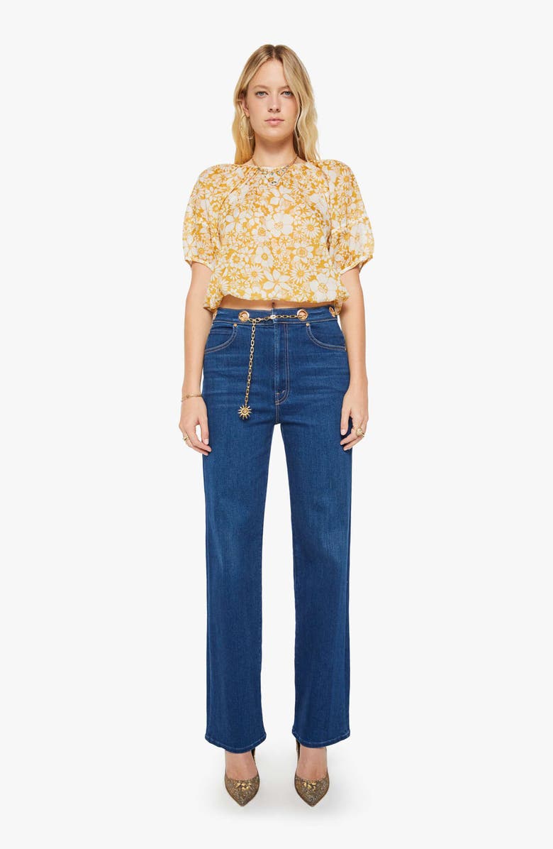 MOTHER The Party in the Back Floral Cotton Crop Top, Alternate, color, Floral Notes