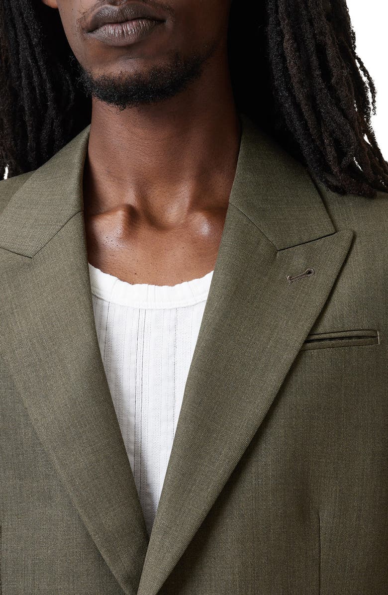 AllSaints Ward Khaki Brown Twill Sport Coat, Alternate, color, 