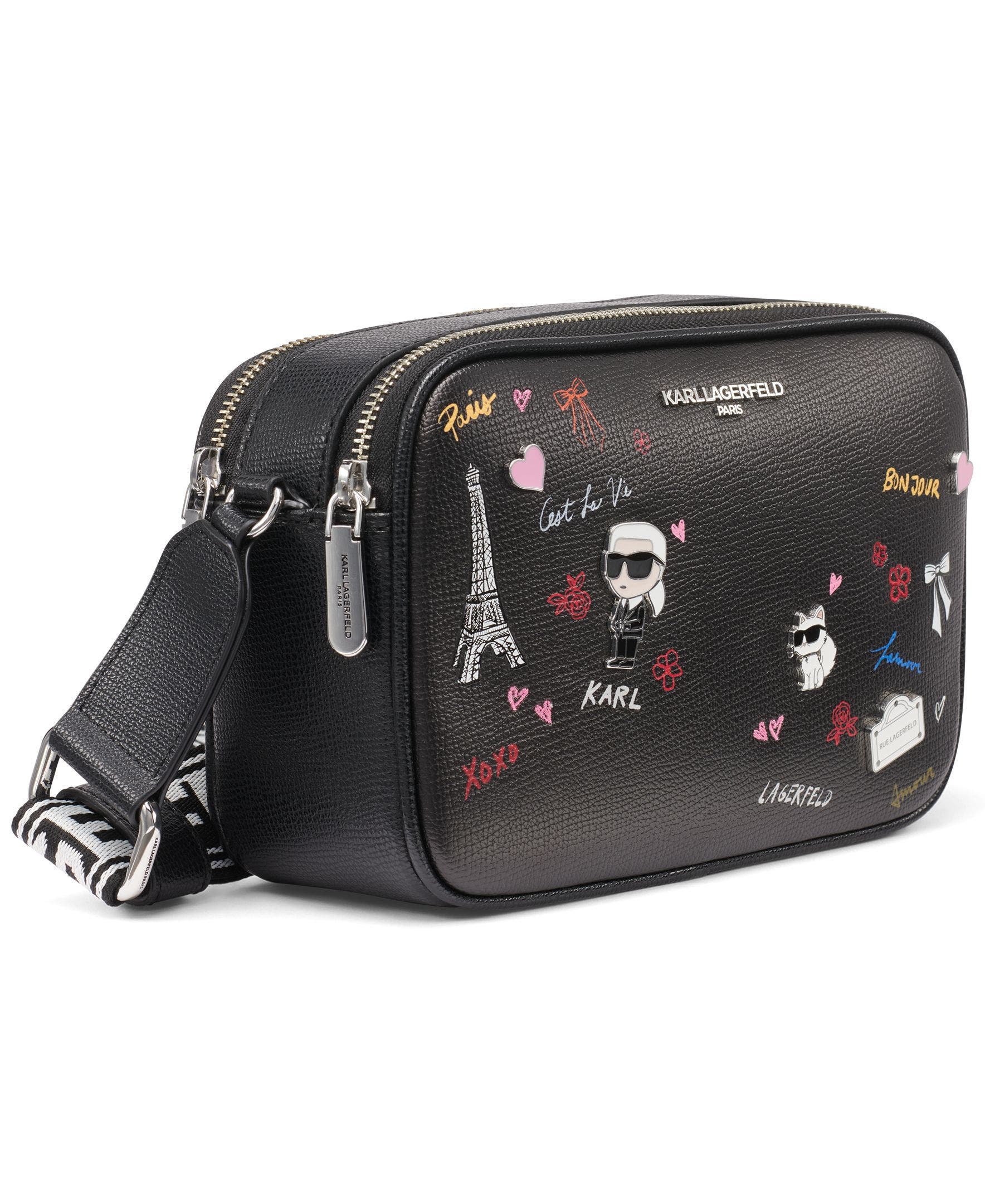 KARL LAGERFELD PARIS Maybelle Crossbody, Alternate, color, Black/Multi