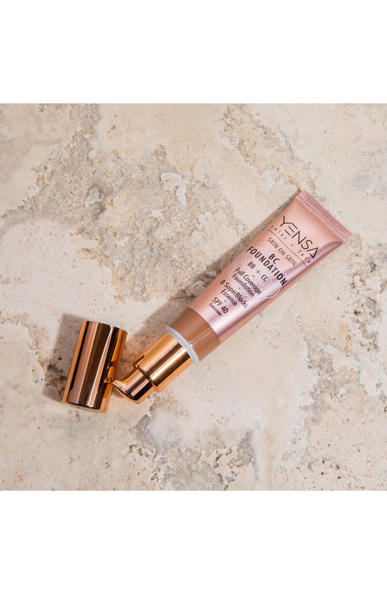 YENSA Skin On Skin BB + CC Full Coverage Hyaluronic Foundation SPF 40, Alternate, color,