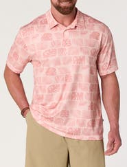 Nautica Big & Tall Stamped Floral Performance Polo Shirt