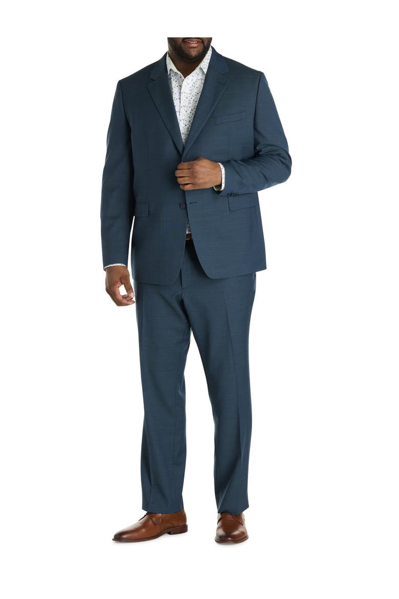 Big & Tall Solid Suit Jacket, Alternate, color, TEAL