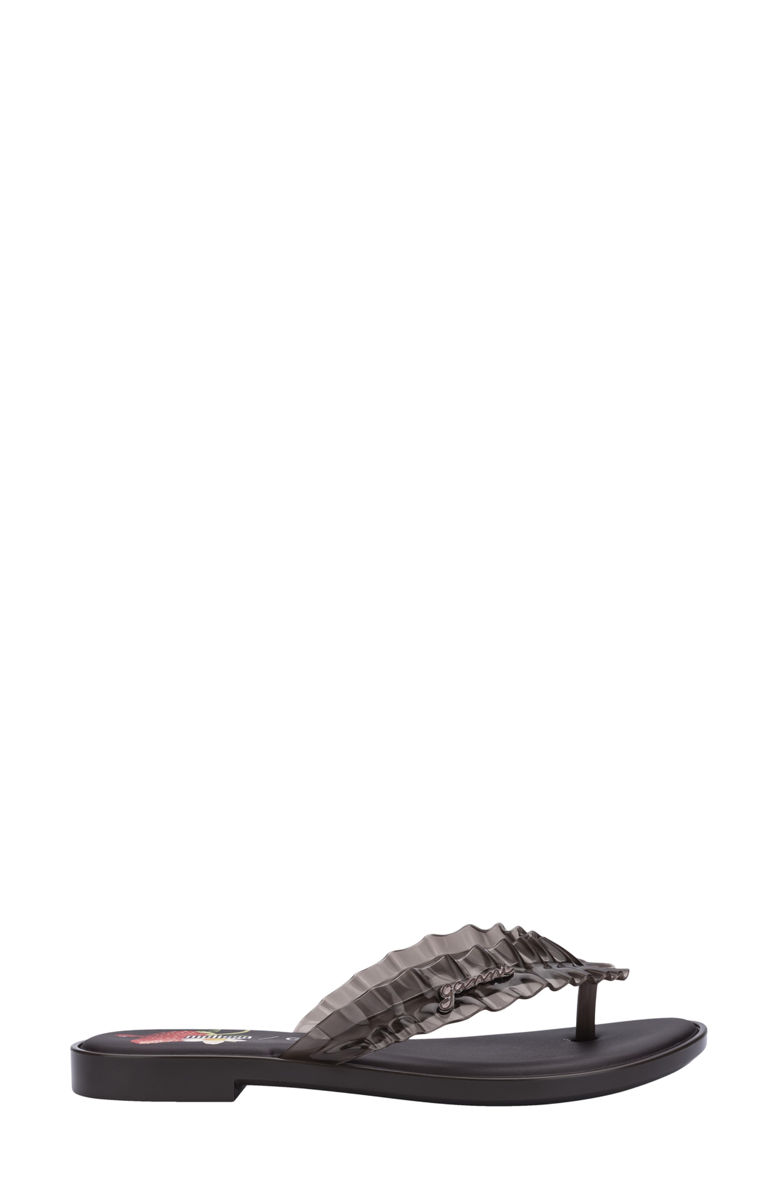 x Ganni Slim Flip Flop, Alternate, color, BROWN