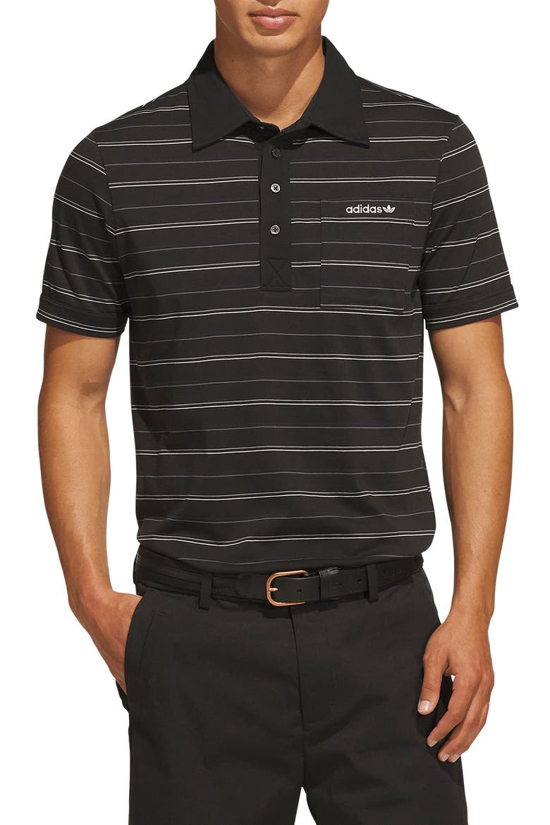 Originals Stripe Polo, Main, color, BLACK