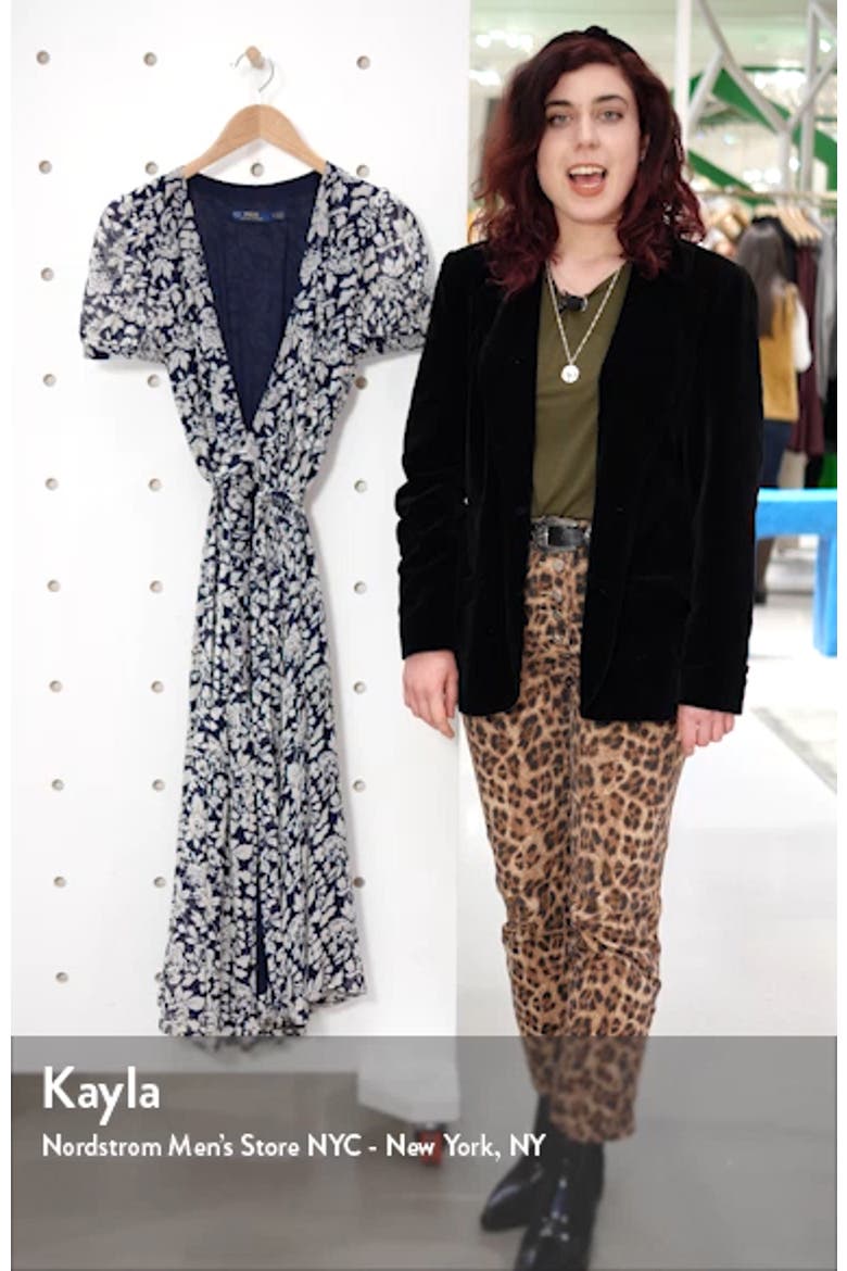 Floral Crepe Wrap Midi Dress video