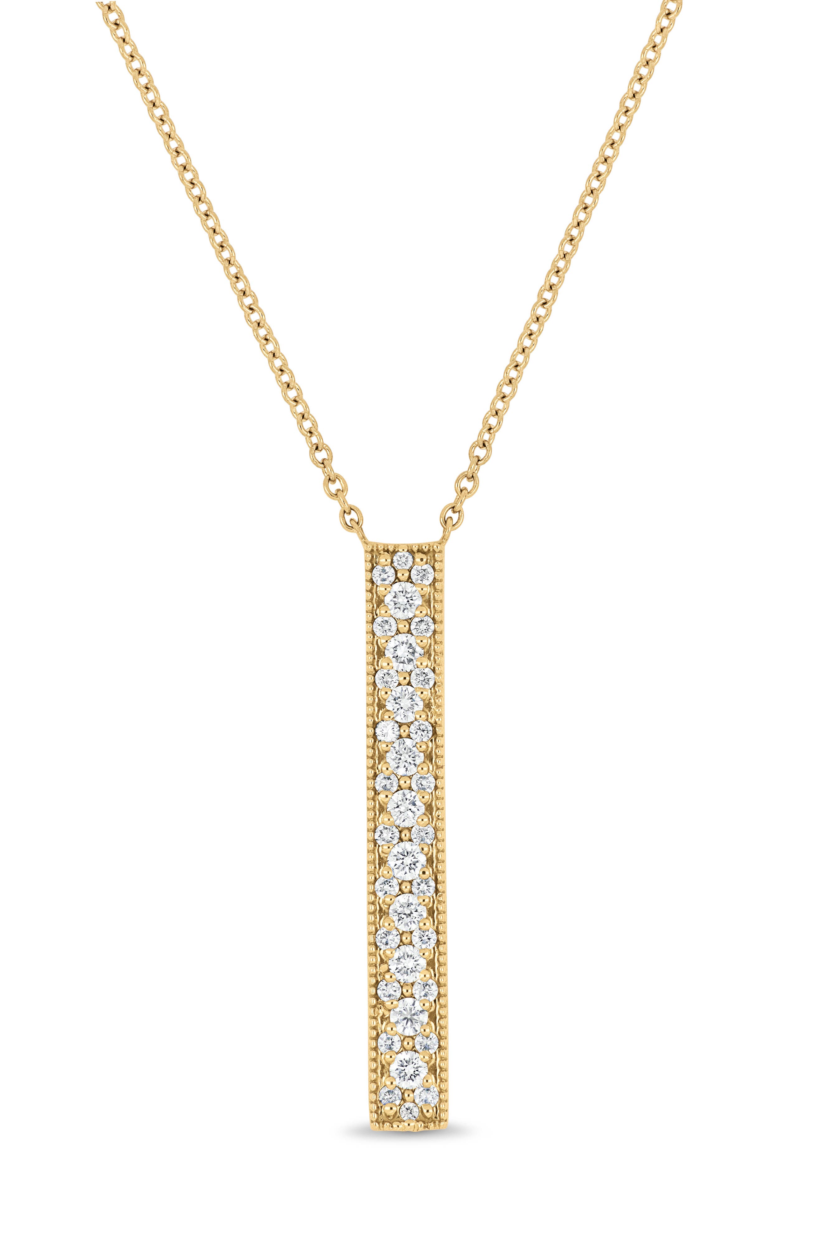 Bony Levy Rita Diamond Bar Pendant Necklace
