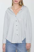Blu Pepper Oversize Stripe Button-Up Shirt
