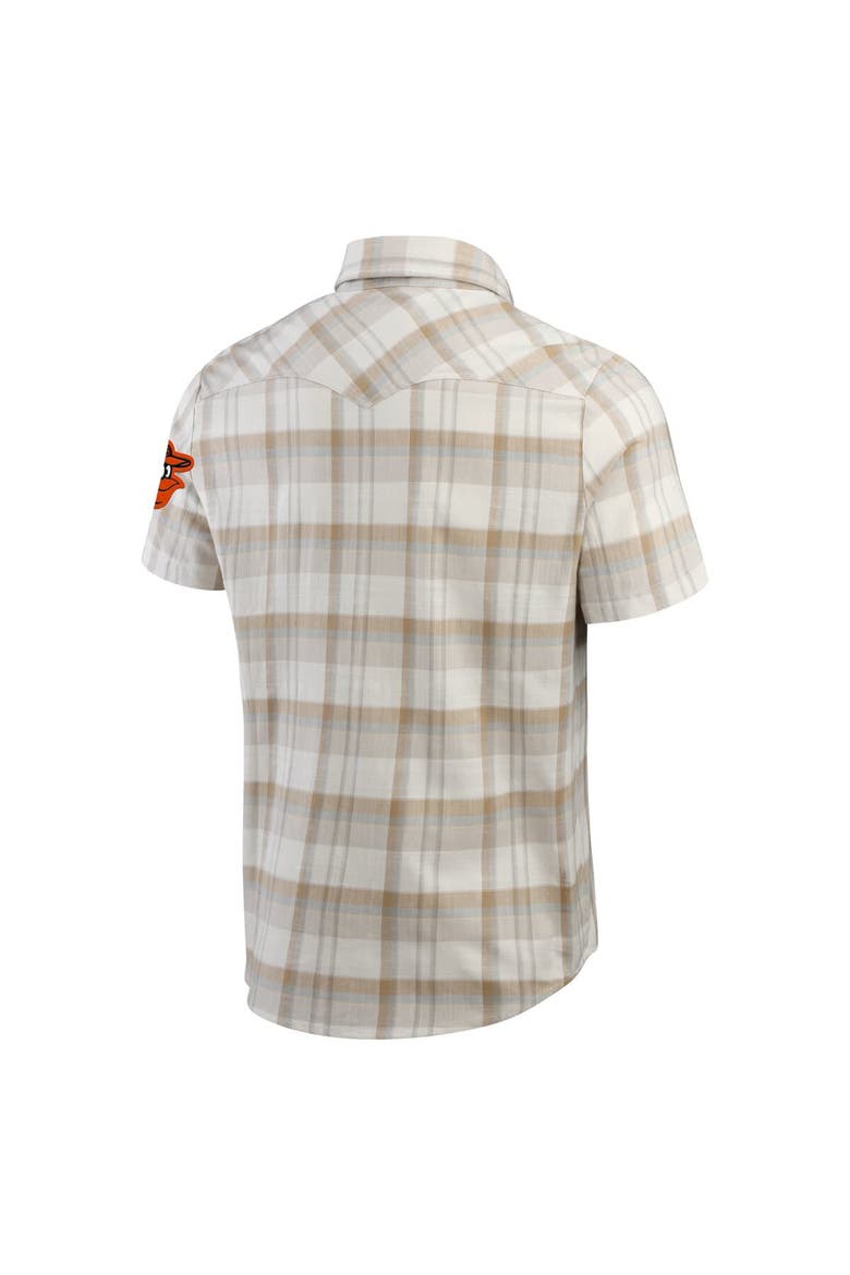 Men's Darius Rucker Collection by Fanatics Gray Baltimore Orioles Plaid Full-Snap Shirt, Alternate, color, Gray