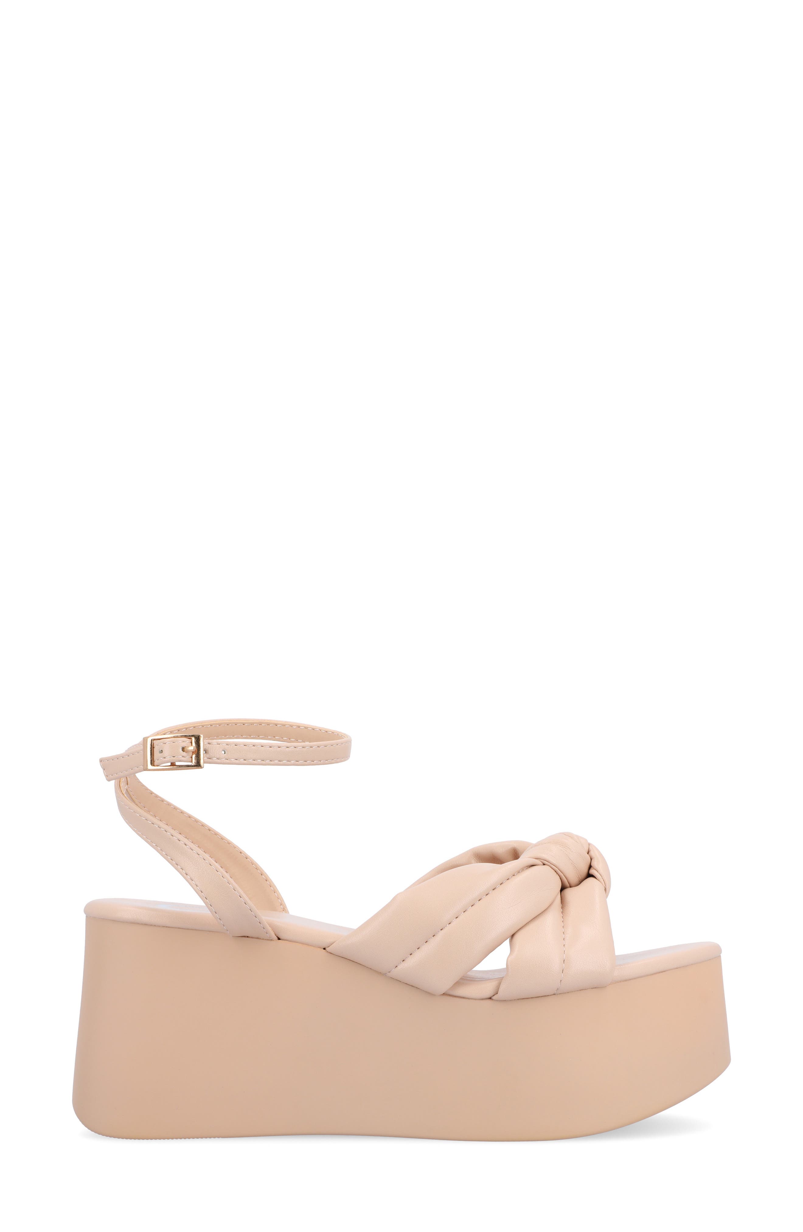 Lailee Ankle Strap Platform Sandal, Alternate, color, NUDE