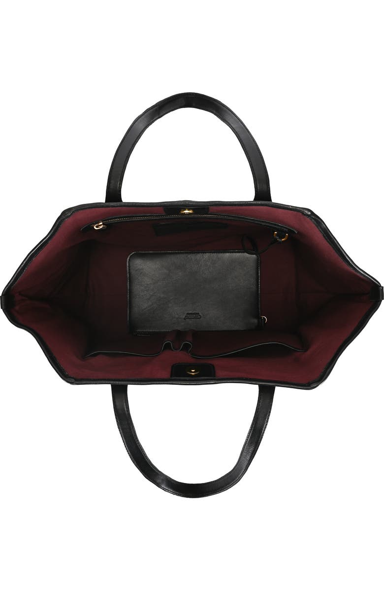 OLD TREND Iris Large Leather Carryall Tote, Alternate, color, Black