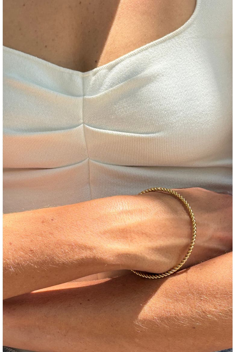 Set of 3 Rope Bangle Bracelets, Alternate, color, GOLD