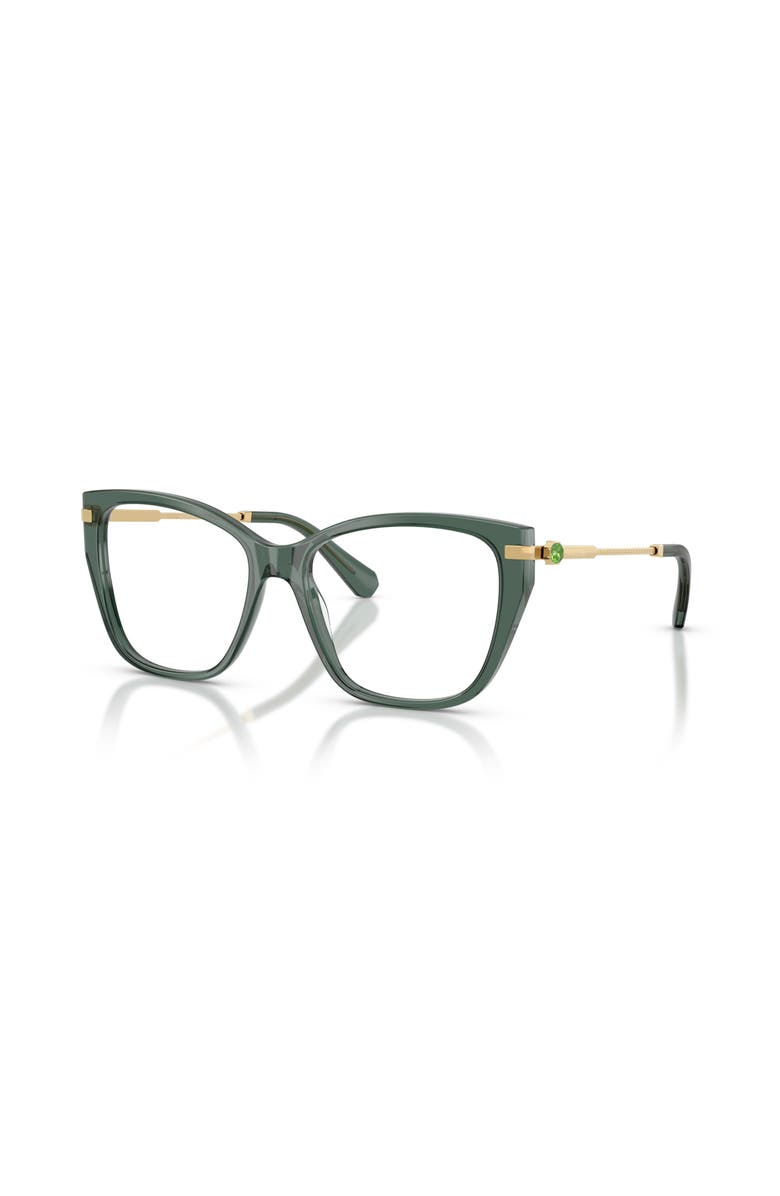 Swarovski 55mm Cat Eye optical glasses, Main, color, Green