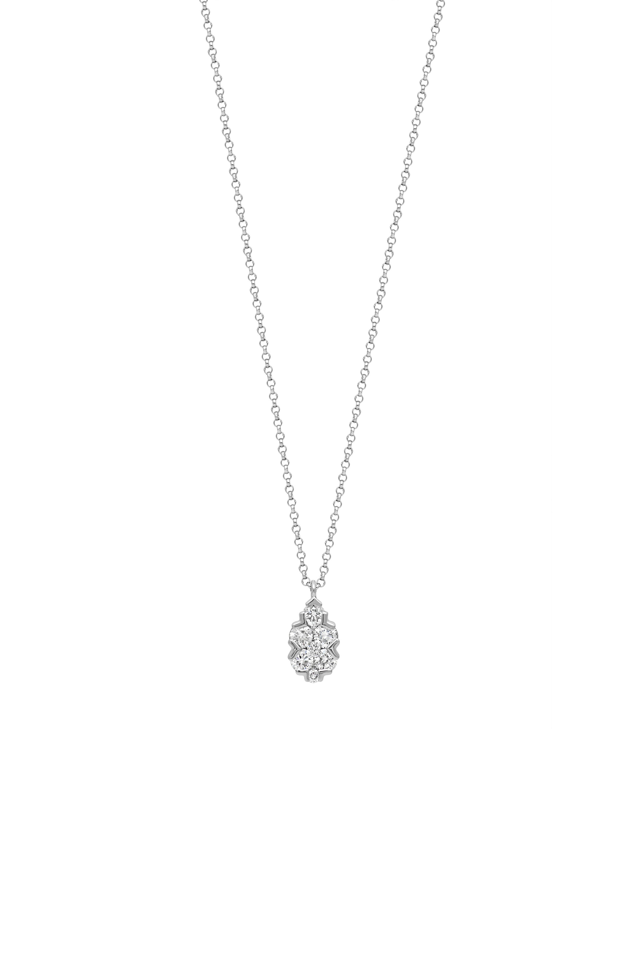 Bony Levy Mika Diamond Cluster Pendant Necklace