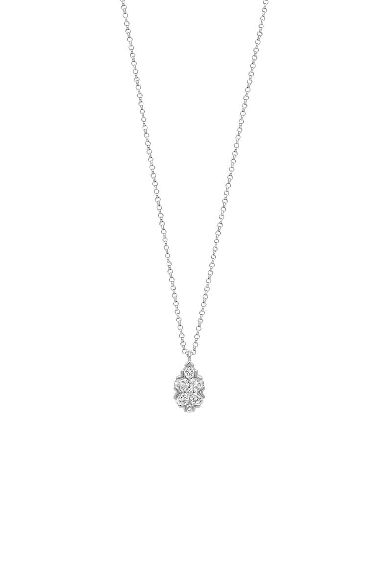 Bony Levy Mika Diamond Cluster Pendant Necklace, Main, color, 18K White Gold