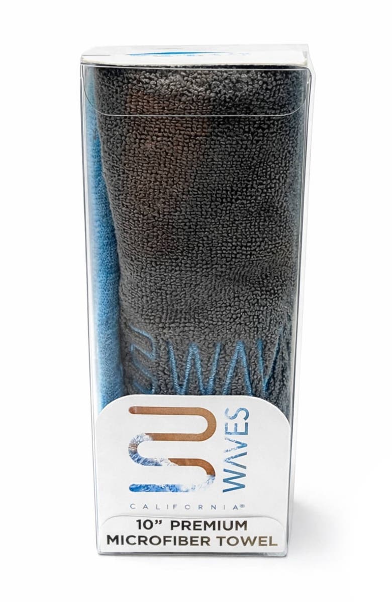 Waves California Microfiber Shoe Towel, Alternate, color, Grey