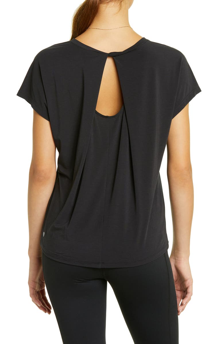 Zella Studio Twist Back T-Shirt, Alternate, color,