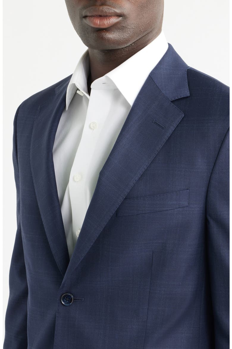 Hartford Classic Navy Mélange Wool Suit, Alternate, color, NAVY
