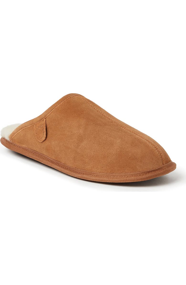 FIRESIDE BY DEARFOAMS Warwick Genuine Shearling Scuff Slipper, Main, color,