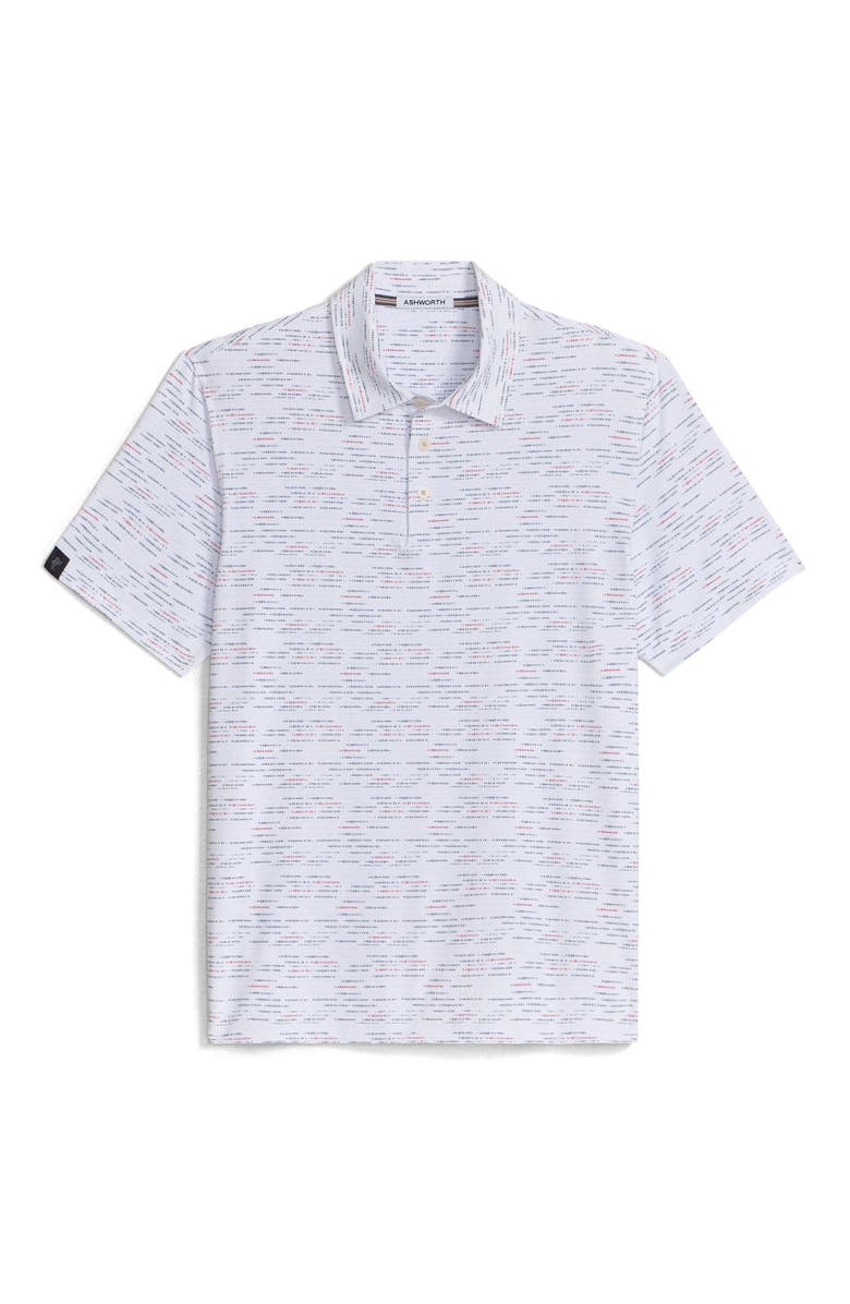 ASHWORTH GOLF Matrix Polo, Alternate, color, White/Core Red