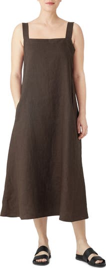 Eileen Fisher Square Neck Organic Linen Sundress | Nordstromrack