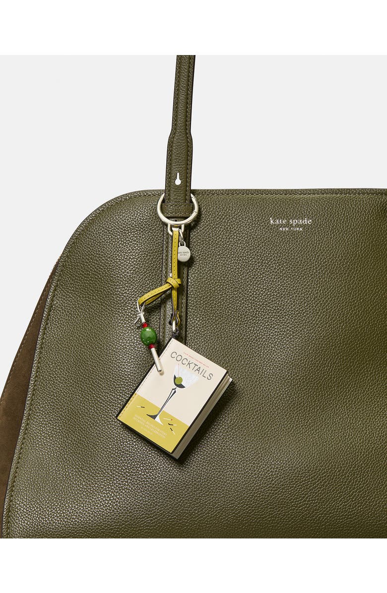 Kate Spade New York charmed cocktail leather bag charm, Alternate, color, Lime Slice Multi