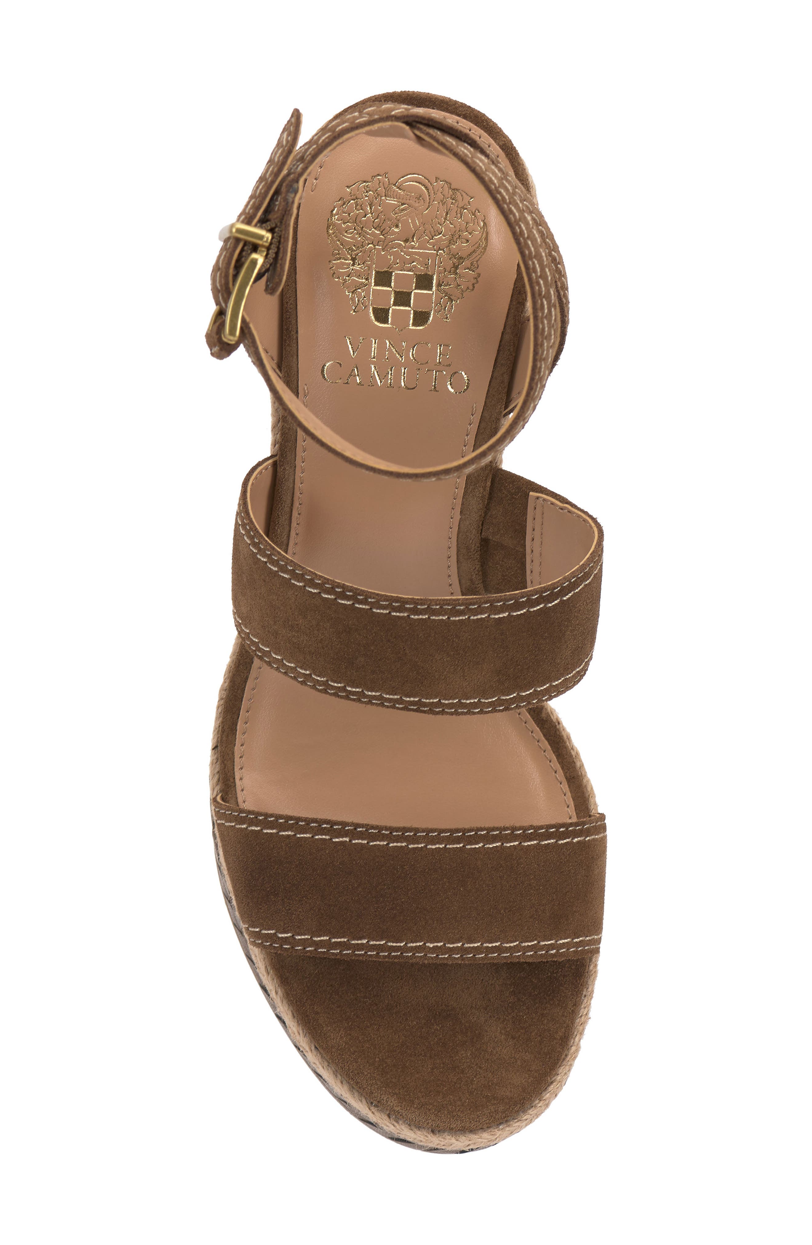 Vince Camuto Esmia Ankle Strap Platform Wedge Sandal, Alternate, color, Reishi