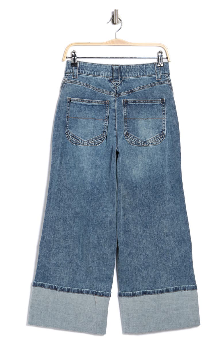 Democracy Cuffed Wide Leg Jeans, Alternate, color, Mid Blue Artisanal
