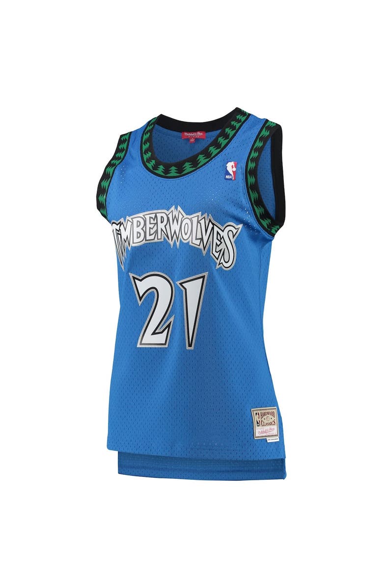 Mitchell & Ness Women's Mitchell & Ness Kevin Garnett Blue Minnesota Timberwolves  Hardwood Classics Swingman Jersey, Alternate, color, Blue