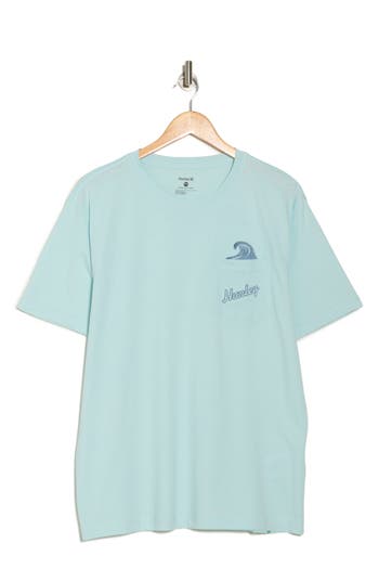 Hurley Wavy Surf Peekaboo Cotton Graphic T-shirt In Blue