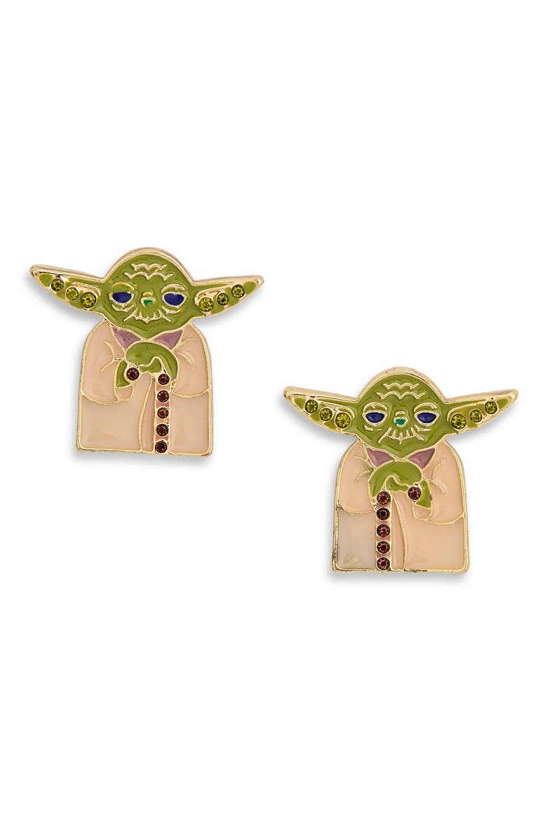 Disney Yoda Stud Earrings, Alternate, color, MULTI