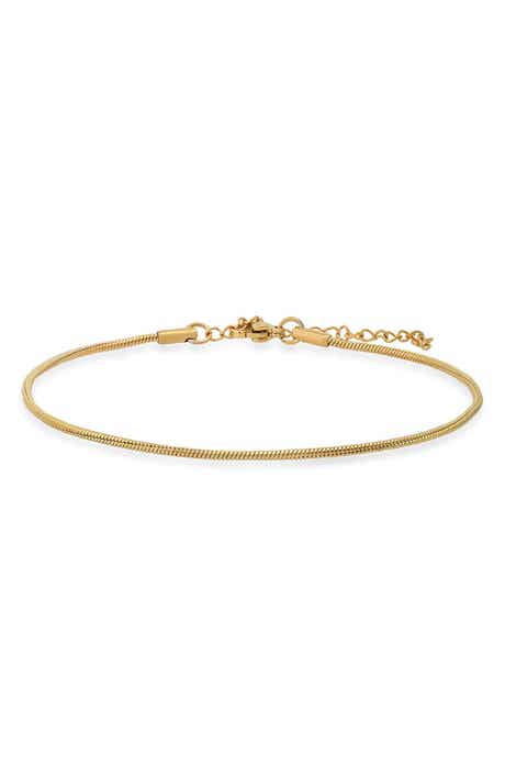 STEELTIME 18K Gold Plated Stainless Steel Chain Anklet
