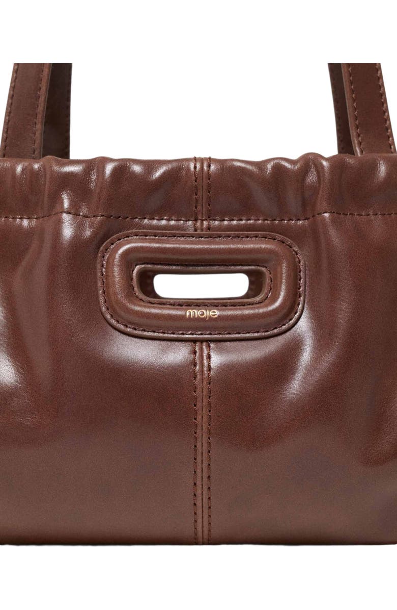 maje Vintage leather Milpli Gazette, Alternate, color, Brown