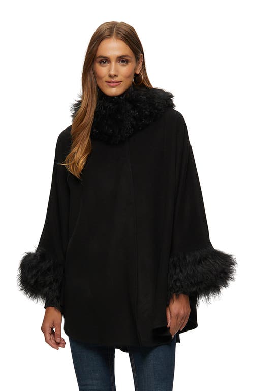 Gorski Wool And Cashmere Cape In Black