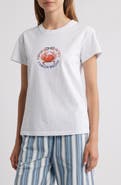 Damson Madder Crabby Bow Shrunken Organic Cotton Graphic T-Shirt