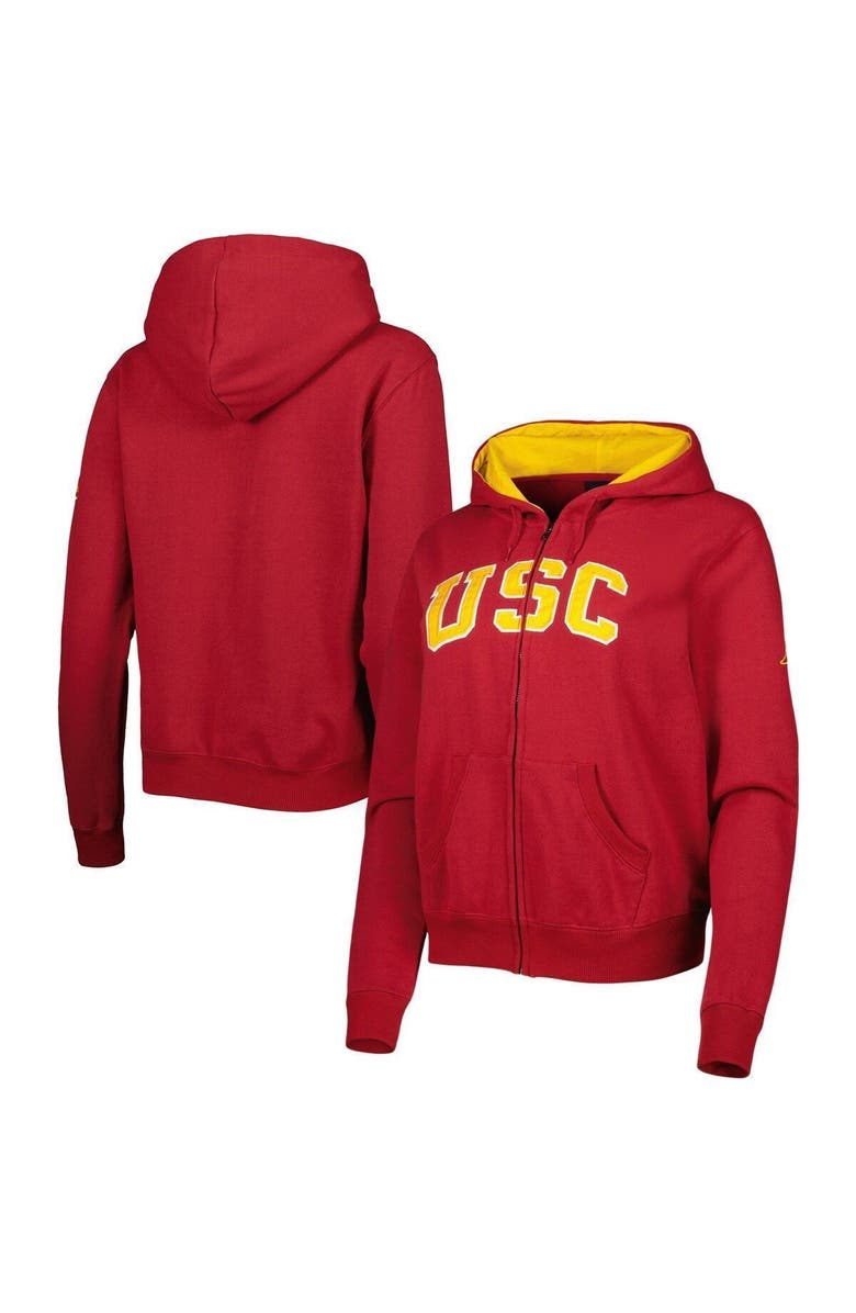 COLOSSEUM Women's Colosseum Cardinal USC Trojans Arched Name Full-Zip Hoodie, Main, color,