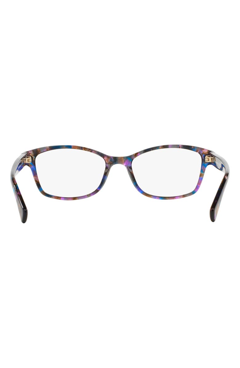 COACH 49mm Small Rectangular Optical Glasses, Alternate, color, Multi Purple