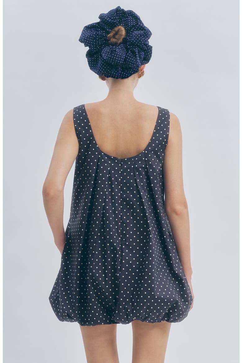 Oversize Scrunchie, Alternate, color, NAVY WHITE DOTS
