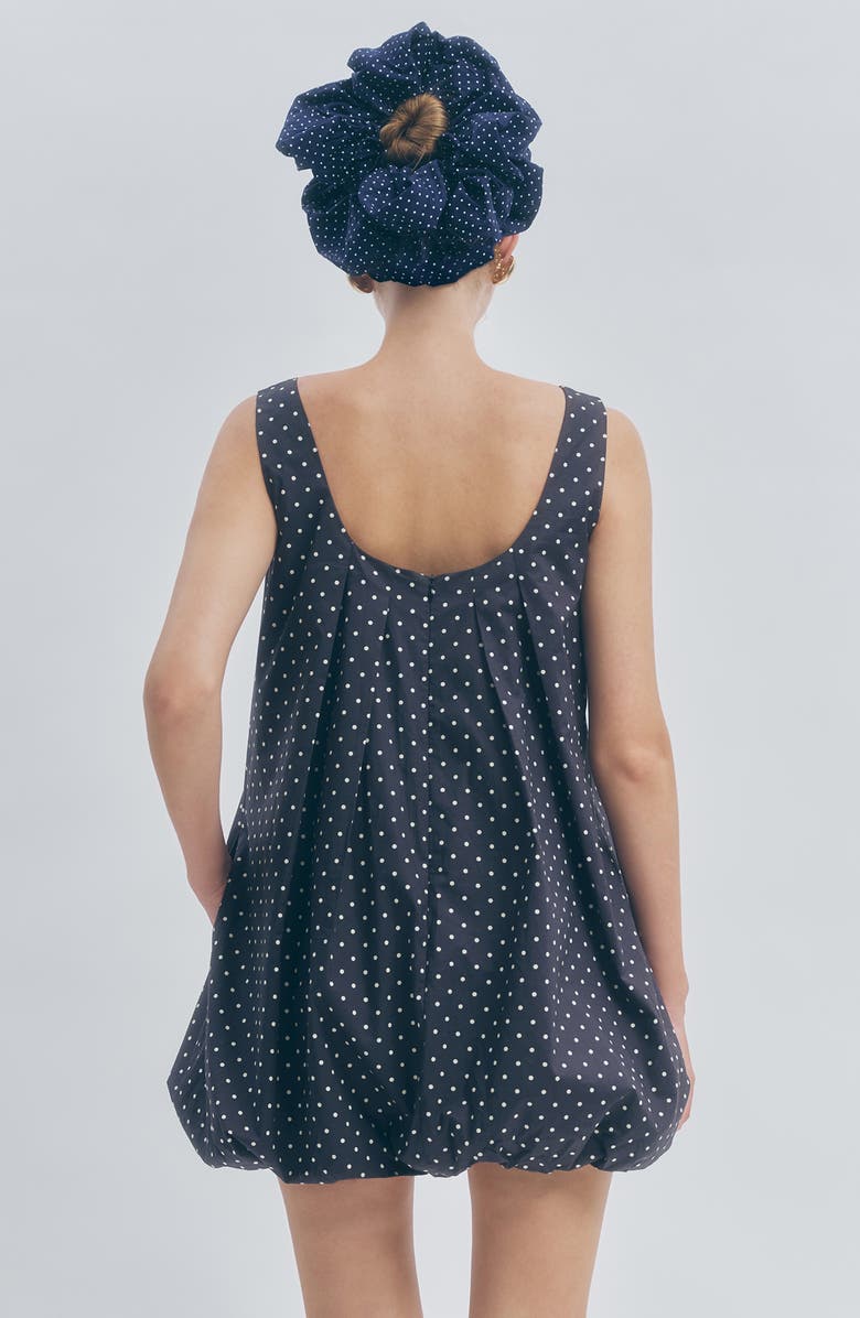 MAUDE CLUB Oversize Scrunchie, Alternate, color, Navy White Dots