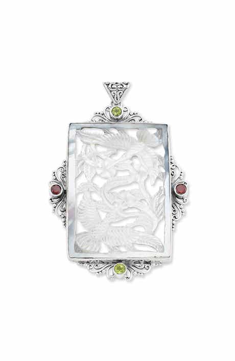 SAMUEL B. Carved Mother-of-Pearl Pendant