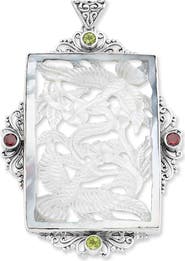 SAMUEL B. Carved Mother-of-Pearl Pendant